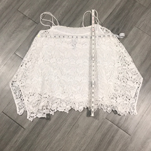 Chico’s Black Label White Lace Spaghetti Strap Top - Picture 8 of 10